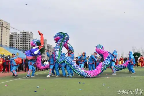 高清组图河北曲周巨龙起舞闹元宵