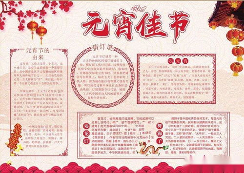 2021年元宵节手抄报模板大全5张