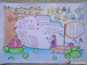 洞口石江镇中心小学开展防溺水手抄报评比活动
