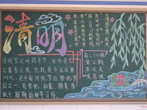 2019年清明节黑板报图片大全