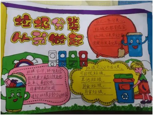 小手拉大手,垃圾分类减量历元学校二3中队垃圾分类,从我做起主题班会
