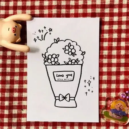 2020母亲节简笔画素材抖音最火母亲节图片