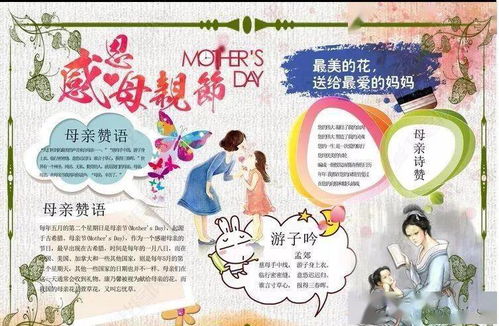 母亲节手抄报贺卡素材大全好词佳句班会资源,快给孩子收藏吧