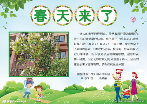 春天手抄报设计图