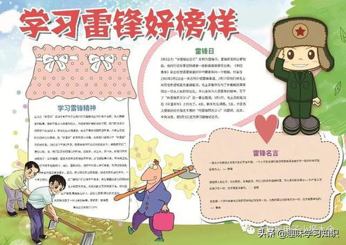 三月学雷锋电子小报手抄报