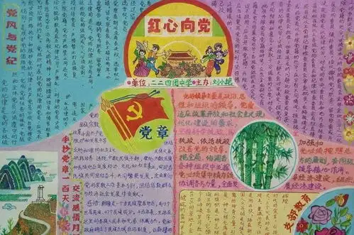 关于爱国建党的手抄报简单漂亮建党100周年手抄报简单又好看