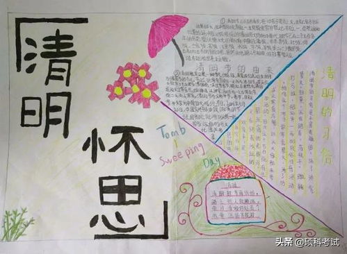 清明节歇后语古诗习俗习作手抄报集合,辅导孩子有用