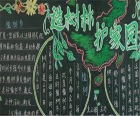 植树节黑板报一起种下的树
