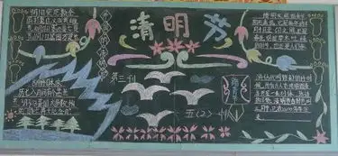 清明节黑板报图片参考