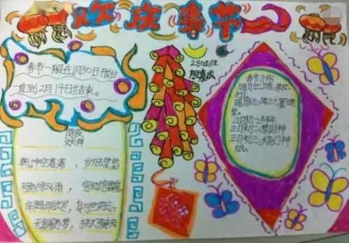 春节手抄报最全汇总附16年级春节作文写作思路技巧范文