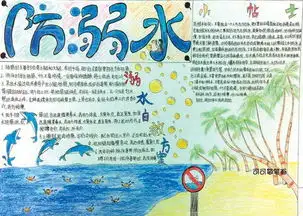 防溺水手抄报的图片