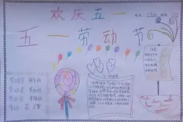 五一劳动节手抄报版面设计图