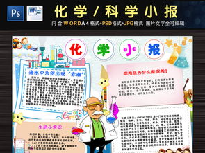 中小学化学小报化学与科学手抄报完整模板图片素材worddoc下载37.27mb其他大全学科手抄报