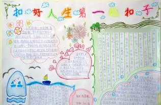 扣好人生的第一粒扣子手抄报