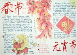 2019愉快的春节手抄报图片五年级