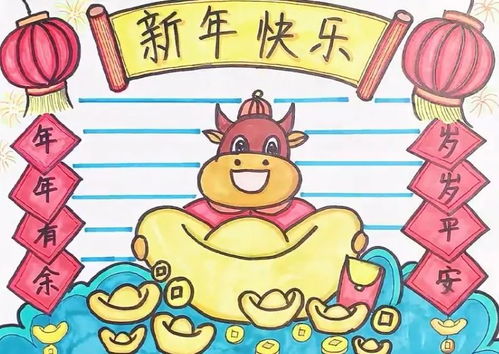 2021年牛年春节手抄报模板文字素材为孩子收藏一份可下载打印