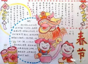 2018狗年春节手抄报,既简单又漂亮