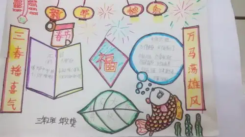 三年级寒假手抄报图片