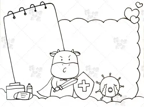 牛年春节主题手抄报模板大全,简单又漂亮,家长可收藏备用