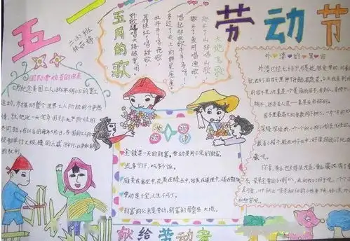 五一劳动节主题素材,小长假手抄报不用愁