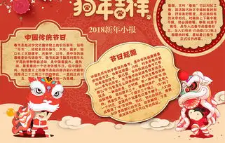 2018元旦春节狗年小报新年寒假手抄报图片素材psd模板下载32.91mb春节元旦手抄报大全节日手抄报