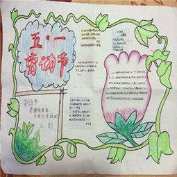2017五一劳动节手抄报图片,小朋友向劳动者致敬