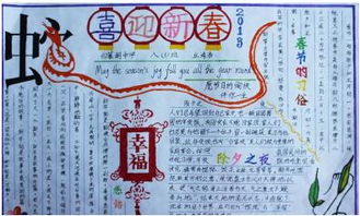 2019快乐春节手抄报内容三年级