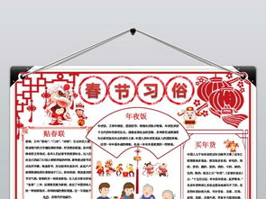 春节习俗小报欢度猪年春节小报手抄报下载图片素材wps模板2.84mb元旦手抄报大全节日手抄报