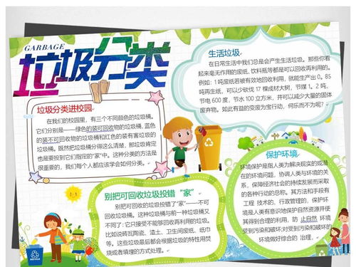 word垃圾分类小报绿色低碳环保手抄报a4图片素材worddoc模板下载2.71mb保护环境手抄报大全环保手抄报