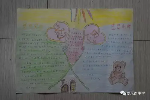 爱凡杰中学感恩月感恩手抄报三等奖作品精彩分享