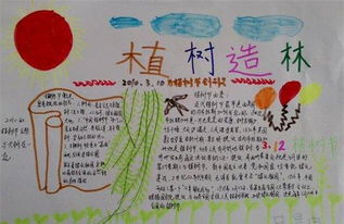 学生植树节手抄报图片大全