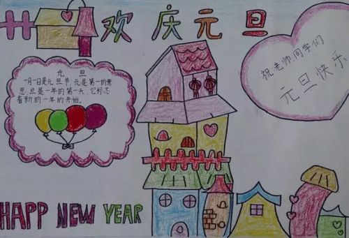 2021元旦黑板报,手抄报,习俗谜语四字好词等值得收藏