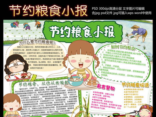 节约粮食珍惜粮食拒绝浪费小报手抄报图片素材psd模板下载86.32mb其他大全环保手抄报