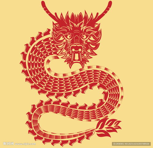 龙年剪纸新年窗花设计图