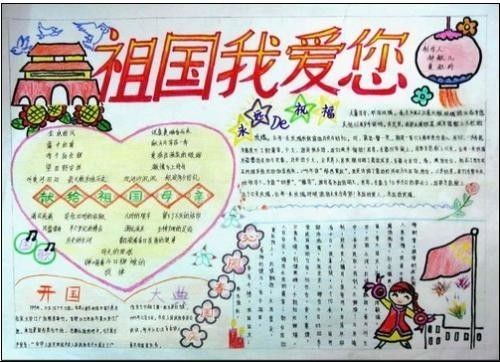 资源国庆中秋精美黑板报手抄报模板