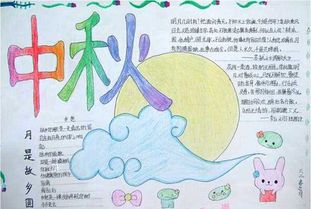 中秋节手抄报中秋赏月