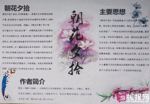 用一句话表达读朝花惜拾的感受