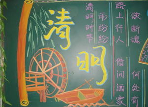 清明节黑板报图片