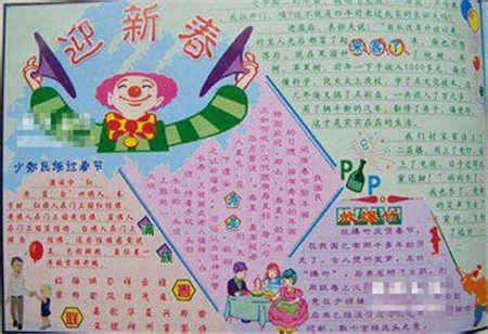 迎新年手抄报贺新年