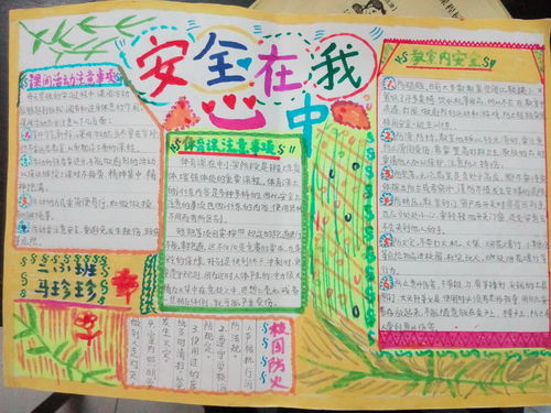 二年级安全在心中手抄报图片