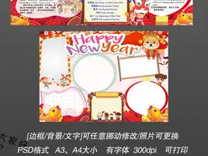 2018喜迎狗年春节英语新年快乐中英文小报手抄报图片素材psd模板下载163.05mb元旦手抄报大全节日手抄报