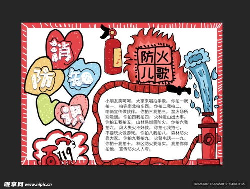消防手抄报设计图psd分层素材psd分层素材