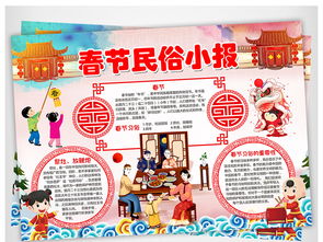 春节民俗小报新年习俗手抄报狗年电子小报图片素材worddoc模板下载115.59mb春节元旦手抄报大全节日手抄报