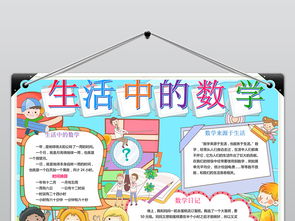 生活中的数学小手抄报word模版图片素材wps模板下载2.69mb其他大全