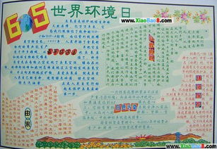 世界环境日手抄报一年级的画图.列出来.