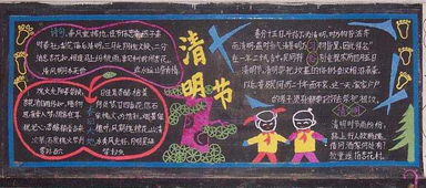 清明节黑板报