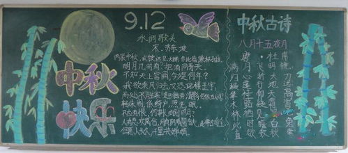 2018七年级中秋节黑板报内容