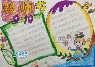 教师节手抄报简单字少