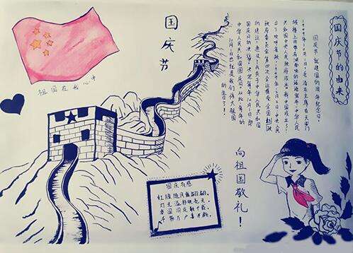 2018年国庆节简单又漂亮的手抄报大全