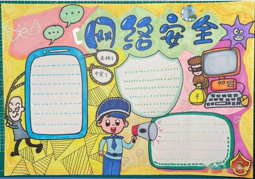 2021小学生网络安全手抄报获奖作品,收藏备用哦